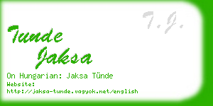 tunde jaksa business card