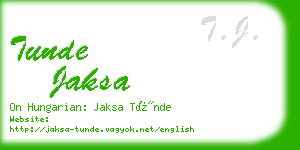 tunde jaksa business card